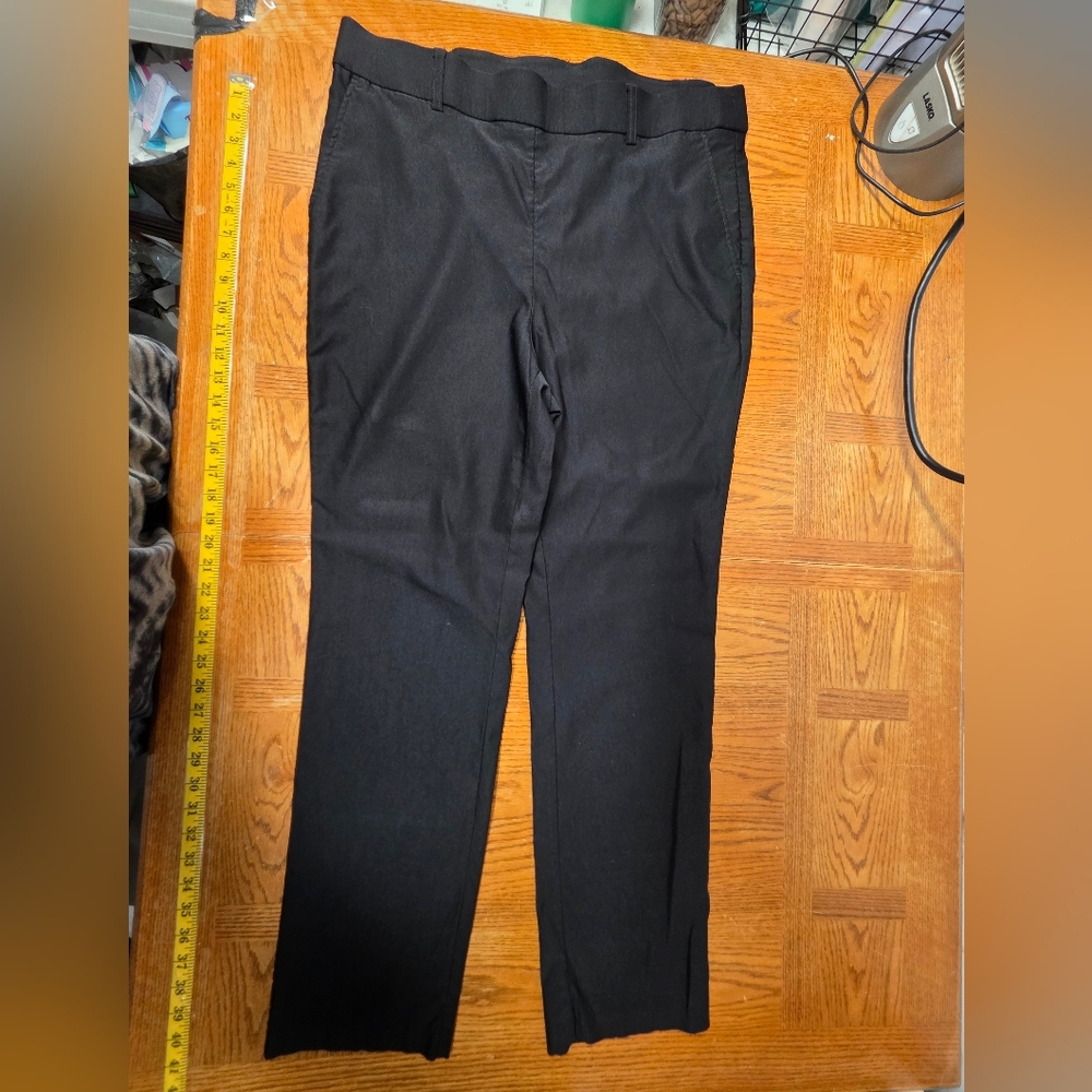 Rafaella Womens Millenium Stretch Dress Pants Size 18 Black Pockets